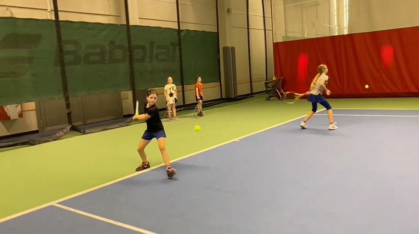 Тренировки детей 9-10 лет большой теннис